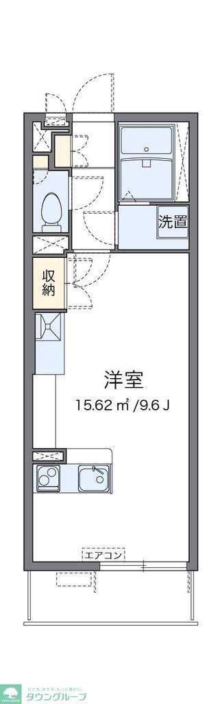 ミランダシンコーポ北与野(ワンルーム/1階)の間取り写真