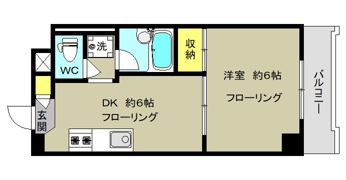 レグルス荻窪(1DK/4階)の間取り写真