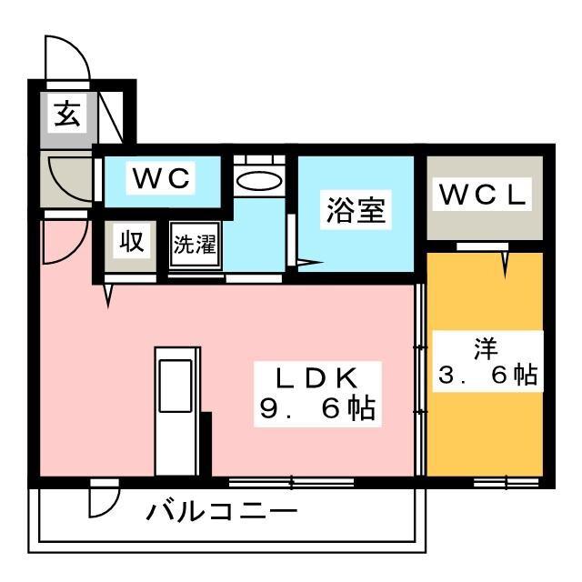 プレジャー西荘(1LDK/1階)の間取り写真