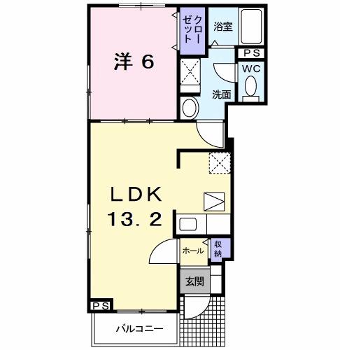 エラルバ(1LDK/1階)の間取り写真