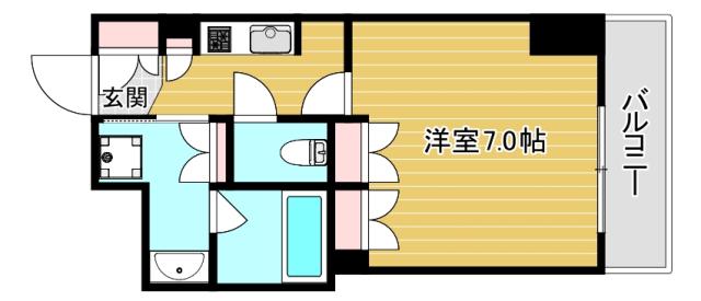 アーバネックス四ツ橋(1K/2階)の間取り写真