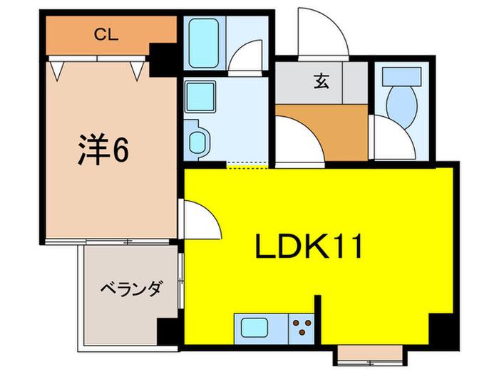 陽光プラザ(1LDK/2階)の間取り写真