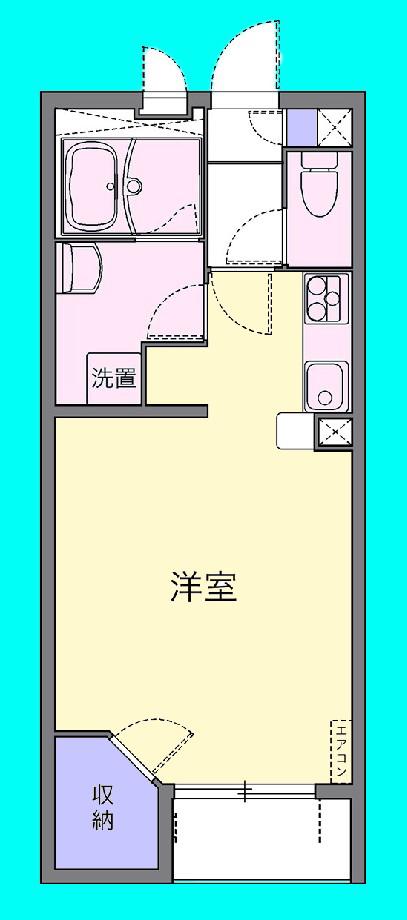 プリーモ A(ワンルーム/1階)の間取り写真