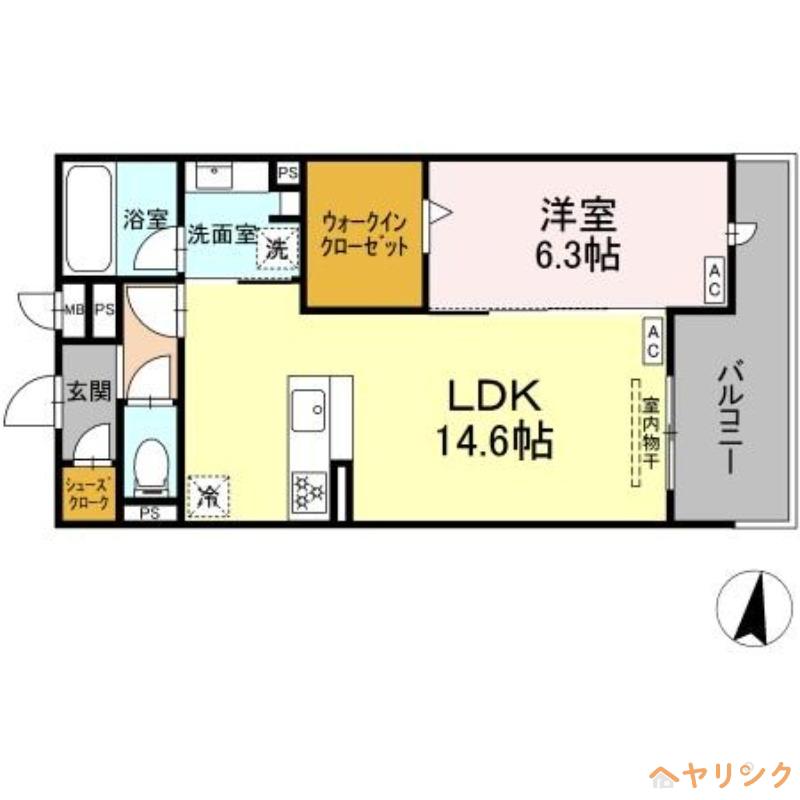 CENTURY GROVE 守山(1LDK/2階)の間取り写真