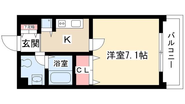 CONDE藤が丘(1K/11階)の間取り写真