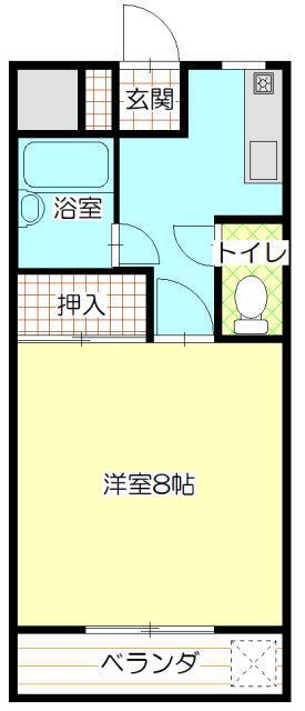 アメニティーハウスイトウ(1K/1階)の間取り写真
