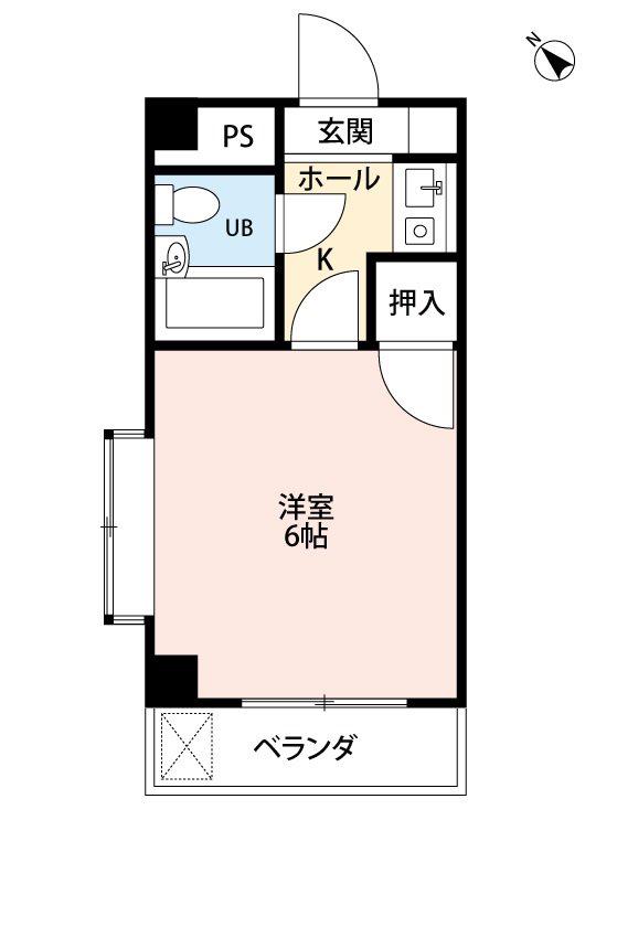 アセテック清瀬(1K/5階)の間取り写真