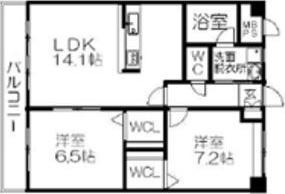 FLOWERREAL(2LDK/2階)の間取り写真