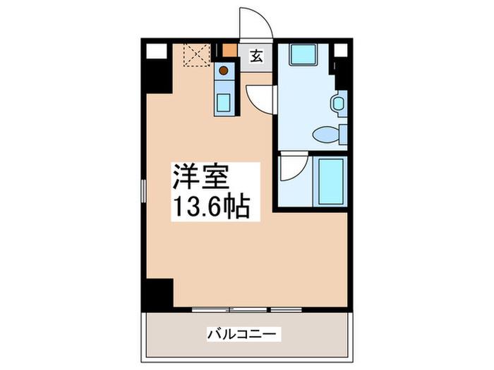 LA TOUR(ワンルーム/2階)の間取り写真