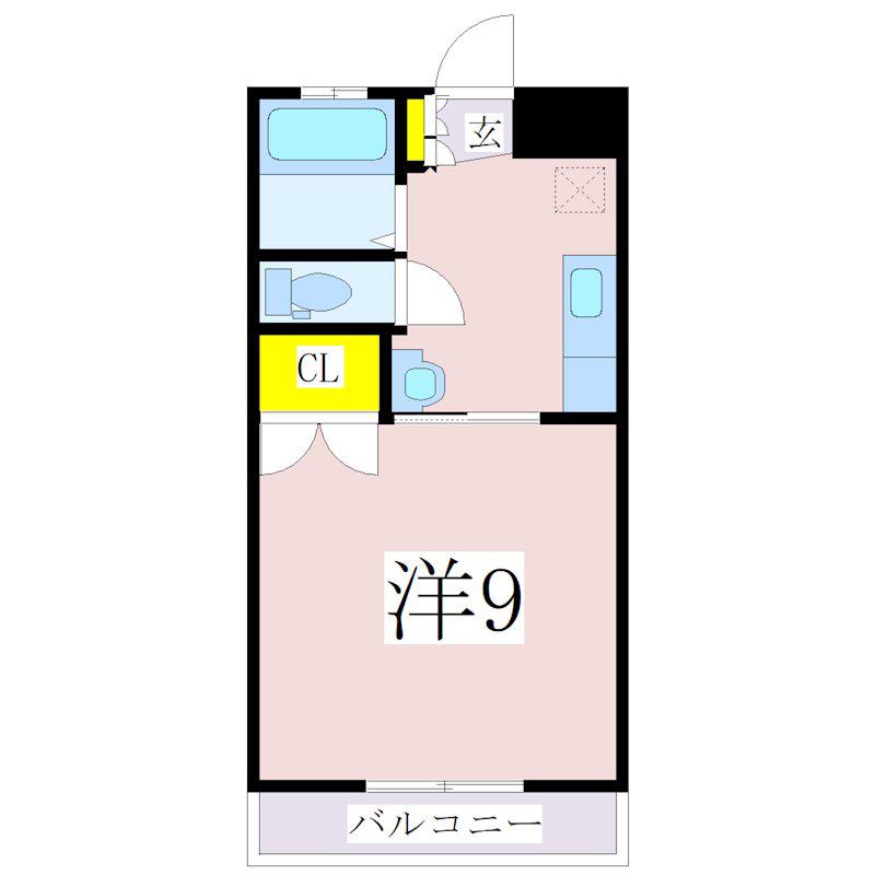 メゾンシルク(1K/3階)の間取り写真