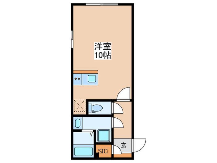フォレスト青戸(ワンルーム/1階)の間取り写真