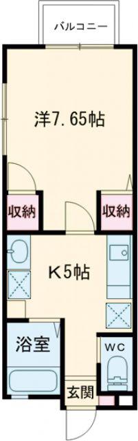 プチメゾン小野 F(1K/1階)の間取り写真