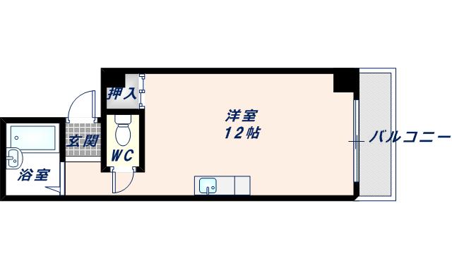 RIHITO南巽(ワンルーム/7階)の間取り写真