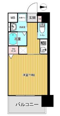 LIVIAZ NAMBA KRASS(1K/8階)の間取り写真