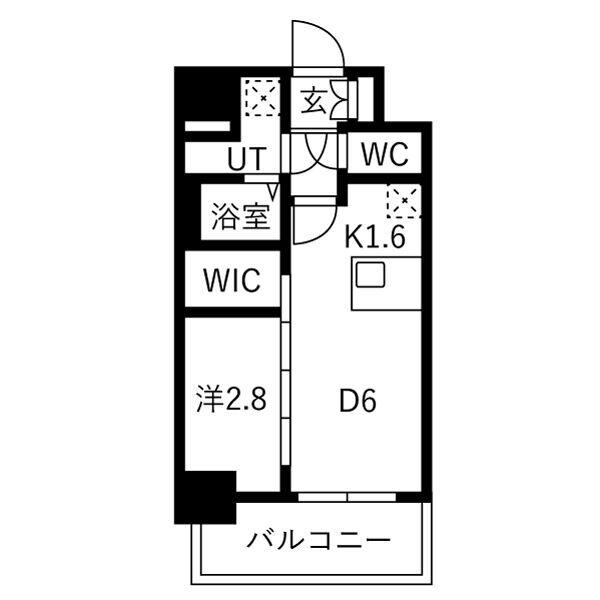 メイクスアート名古屋リニアFRONT(1DK/5階)の間取り写真