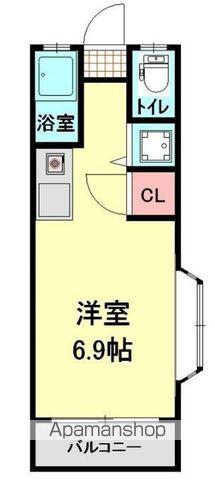 サバーブ茶山(ワンルーム/2階)の間取り写真