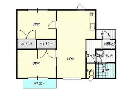 M・R III(2LDK/2階)の間取り写真