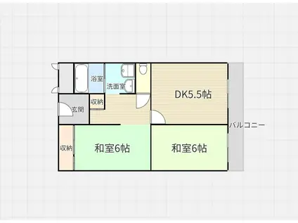 吉田マンション(2DK/1階)の間取り写真