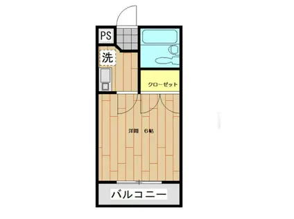 レルシア上福岡(1K/1階)の間取り写真