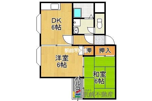 ピアザ5(1LDK/1階)の間取り写真