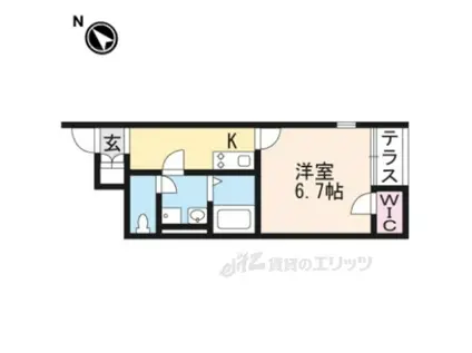 レオネクストアミーゴⅡ(1K/1階)の間取り写真