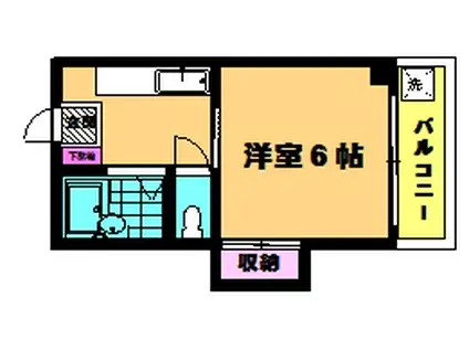 メゾン横山(1K/2階)の間取り写真