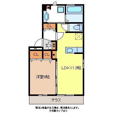 プルミエ(1LDK/2階)の間取り写真