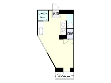 田上中央ビル(1K/3階)の間取り写真