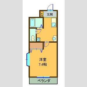 エンジェルメゾン(1K/2階)の間取り写真