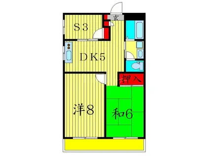 立石シティハイツ(2DK/3階)の間取り写真