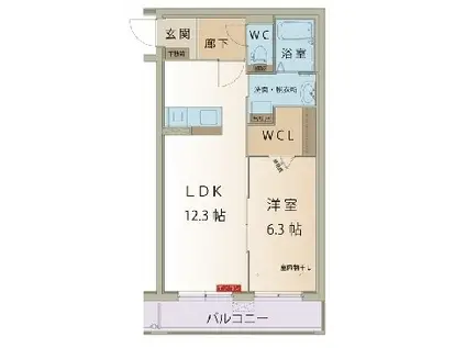JR東海道本線 岐阜駅 バス乗車時間:15分 最寄りバス停で下車 徒歩4分 3階建 築5年(1LDK/3階)の間取り写真