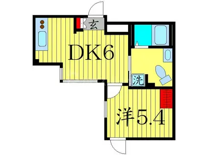 FIKA池袋(1DK/3階)の間取り写真