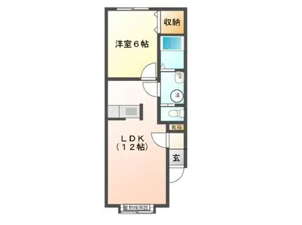 Mハイツ寿6(1LDK/2階)の間取り写真