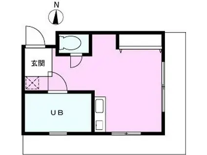 シンコウハイツ(ワンルーム/3階)の間取り写真