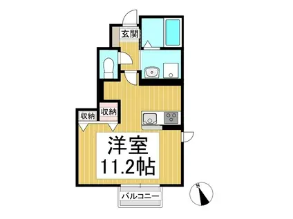 ベル フルール(ワンルーム/1階)の間取り写真