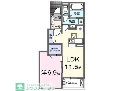 レジデンス 湘南(1LDK/1階)の間取り写真