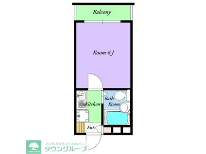 リバティ元住吉(1K/2階)の間取り写真