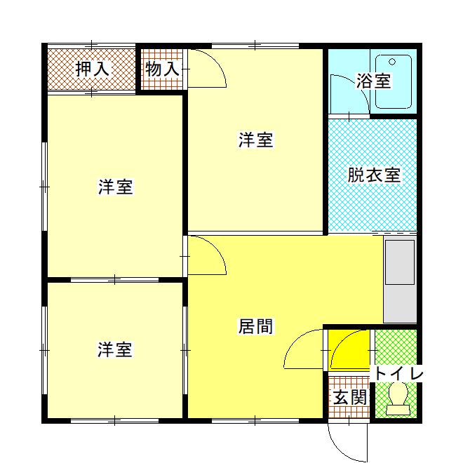 エクセレント(3LDK/2階)の間取り写真