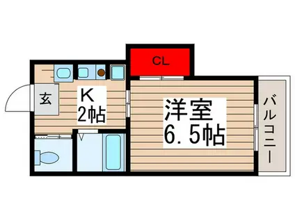 永和第5ビル(1K/4階)の間取り写真
