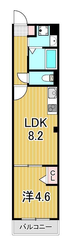 Jブラン亀有(1LDK/1階)の間取り写真