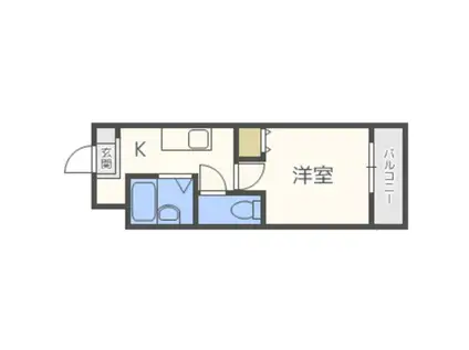 モアフィールド箱崎II(1K/11階)の間取り写真