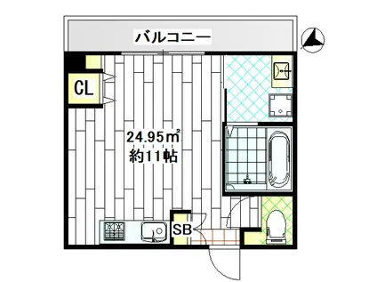 LIBERTY大通公園(ワンルーム/9階)の間取り写真
