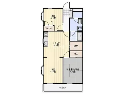 第5サンハイム天神(2SLDK/3階)の間取り写真