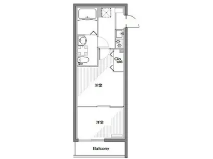アーバンステージ方南町(2K/2階)の間取り写真