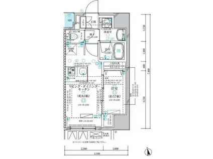 ディアレイシャス名古屋浄心(1LDK/3階)の間取り写真