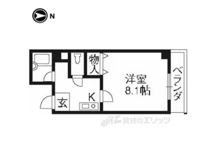 メゾンYM(1K/4階)の間取り写真