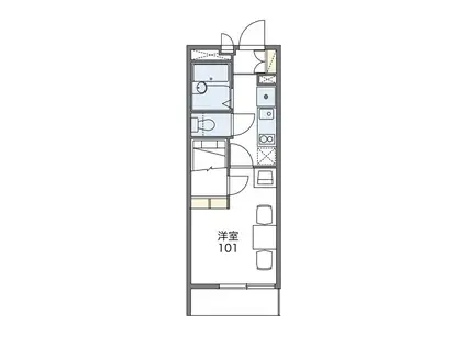 レオパレスあゆみ(1K/1階)の間取り写真