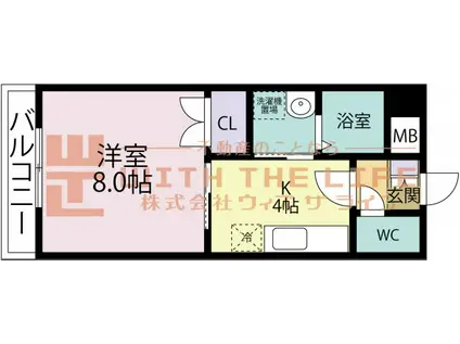 サクセス75(1K/3階)の間取り写真