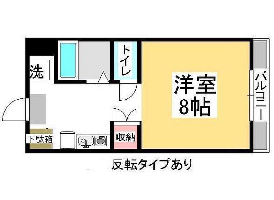 サンライト津島III号館(1K/2階)の間取り写真