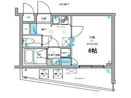 パークレガーロ百合ヶ丘(1K/3階)の間取り写真
